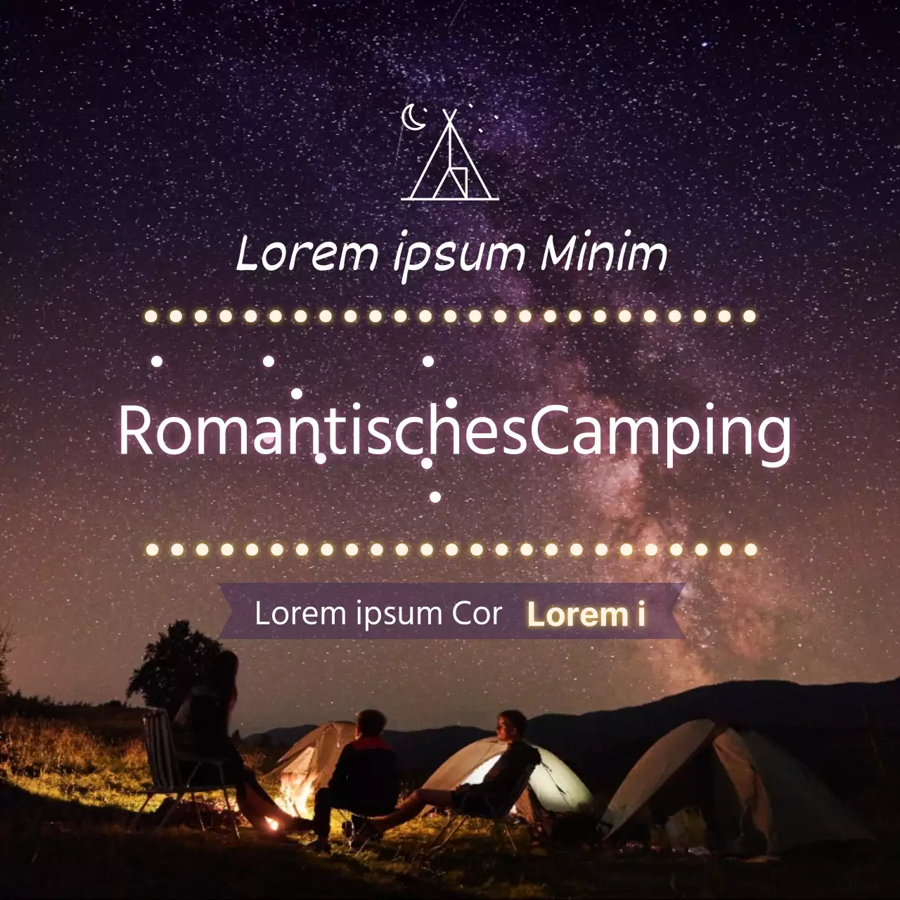 Lila Farbverlauf Foto Hintergrund romantischen Camping