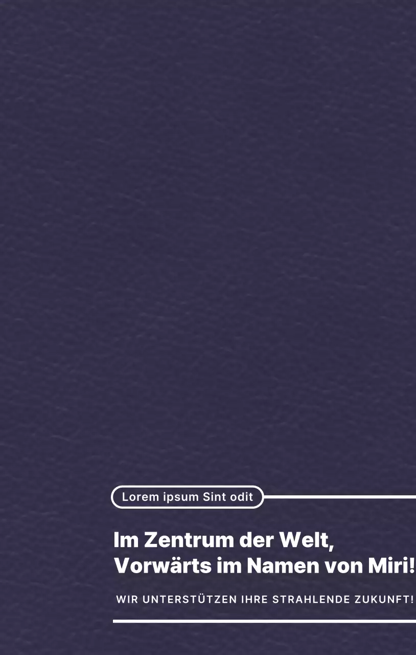 Hervorhebung des Slogans der Universität durch ein einfaches Textlayoutkonzept