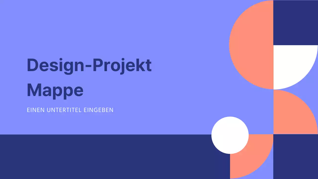 Blau und orange Töne geometrische Formen Muster Design-Stil Präsentation geometrische minimal