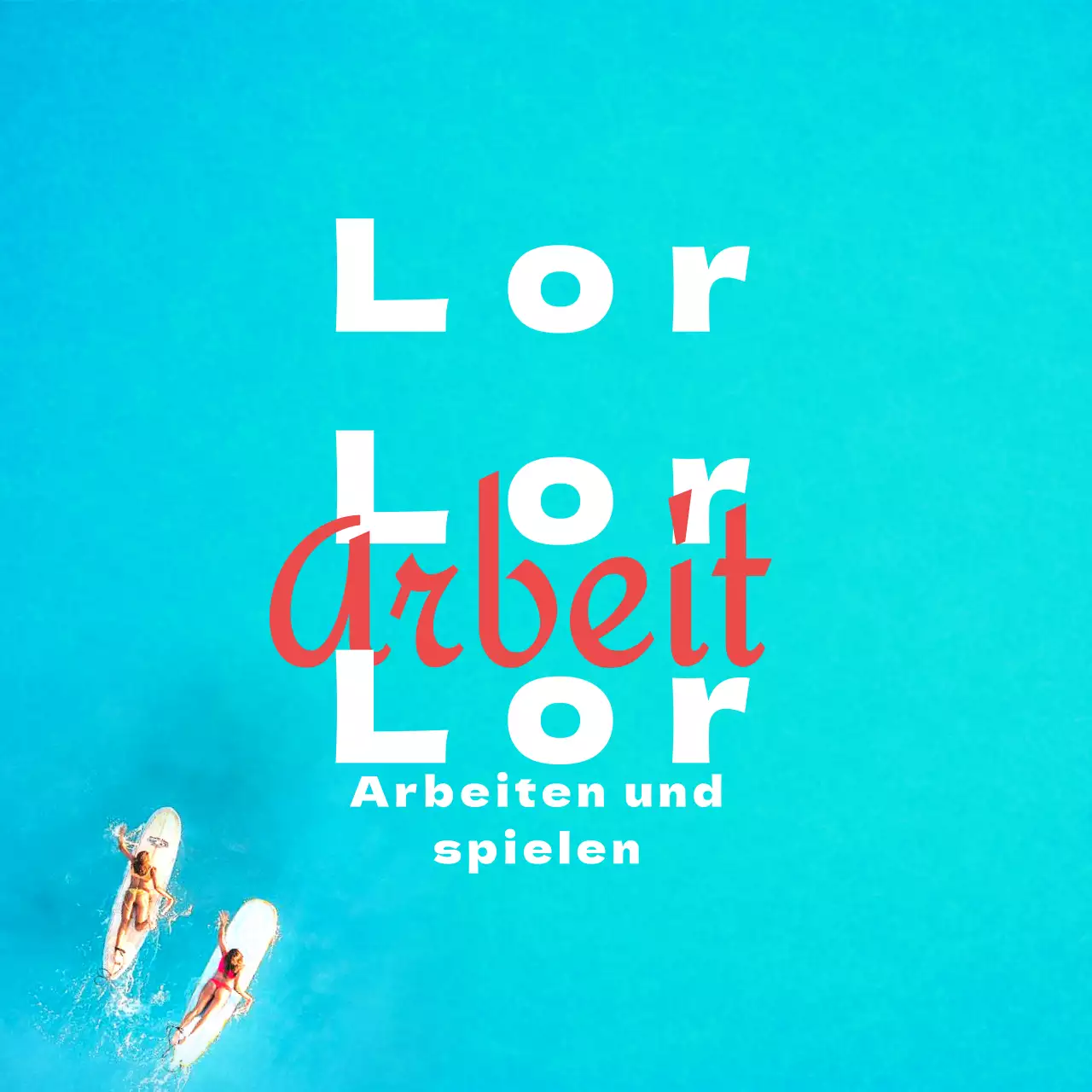 Ein kühler, knackig blauer und gelber Büroarbeitsplatz