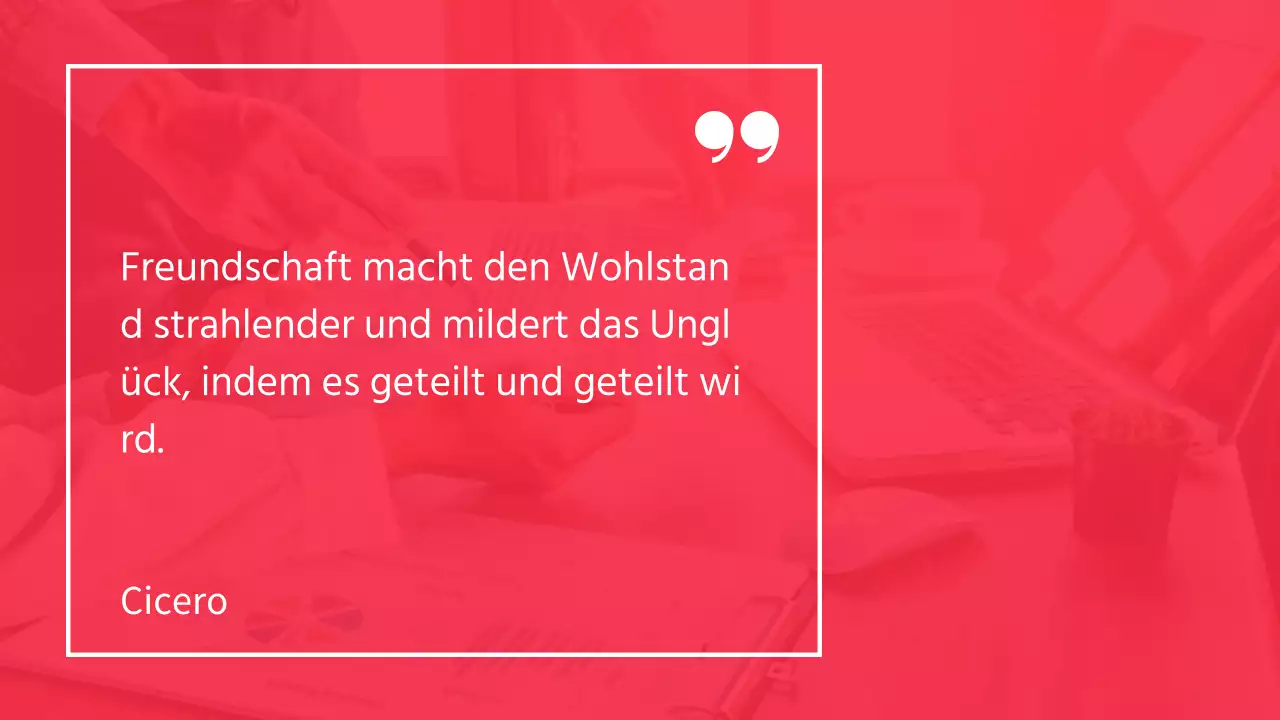 Diskussionsdarstellung der Texthervorhebung und des Fotolayouts in Rot
