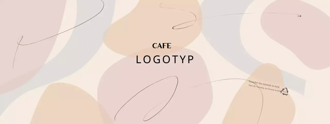 Beige Modern Shapes Muster