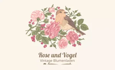 Rose und Vogel