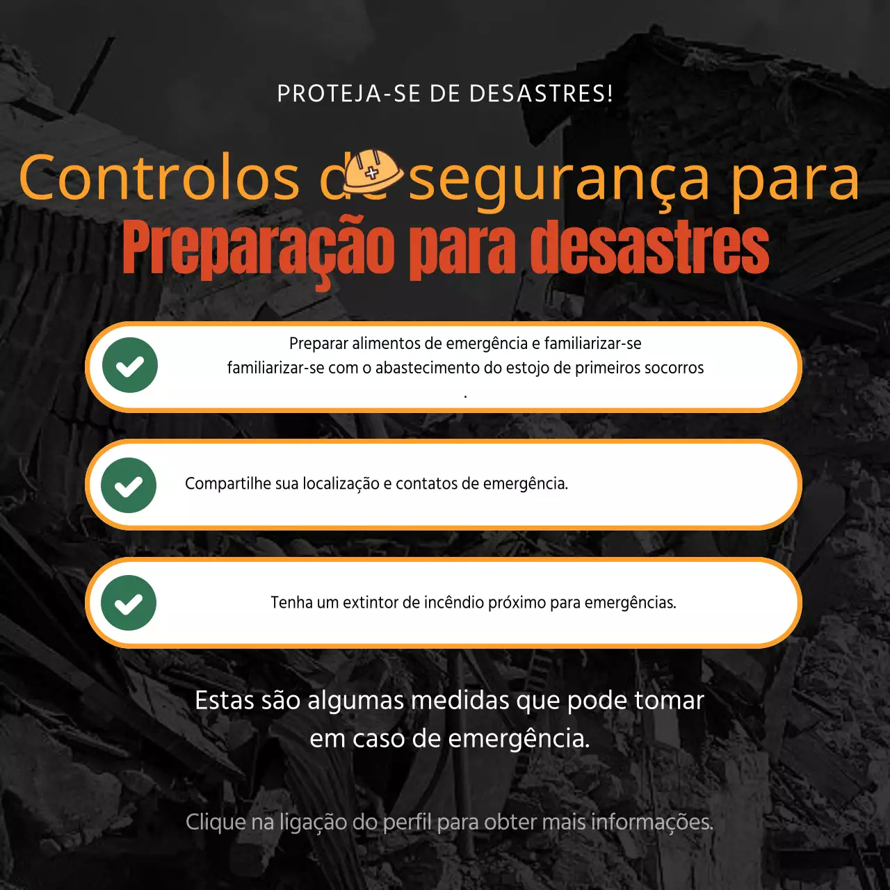 Método de controlo de segurança da preparação para catástrofes, vermelho e amarelo