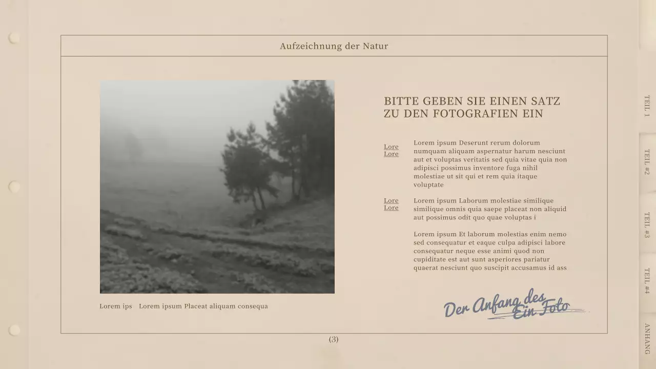Ein beigefarbenes Retro-Fotobuch im Vintage-Look