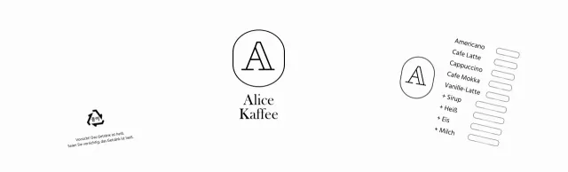 Einfacher Cafe-Logo-Becherhalter