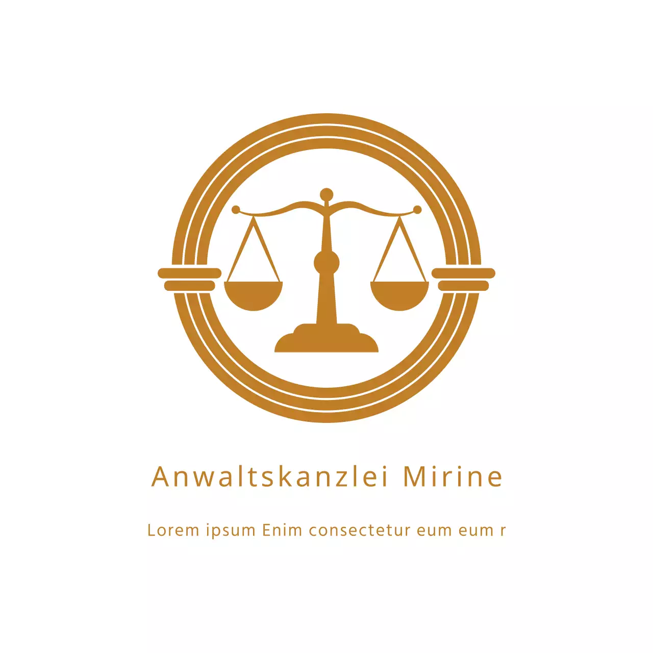 Kanzleischild mit einfachem Logo