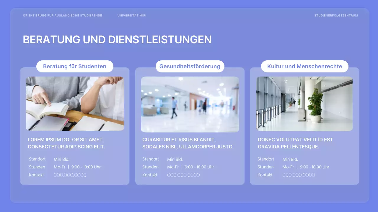 Orientierung für internationale Studenten in Mauve und Vibrant