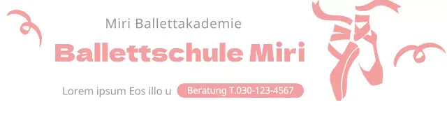 rosa weiß Illustration einfache Werbe Ballettschule