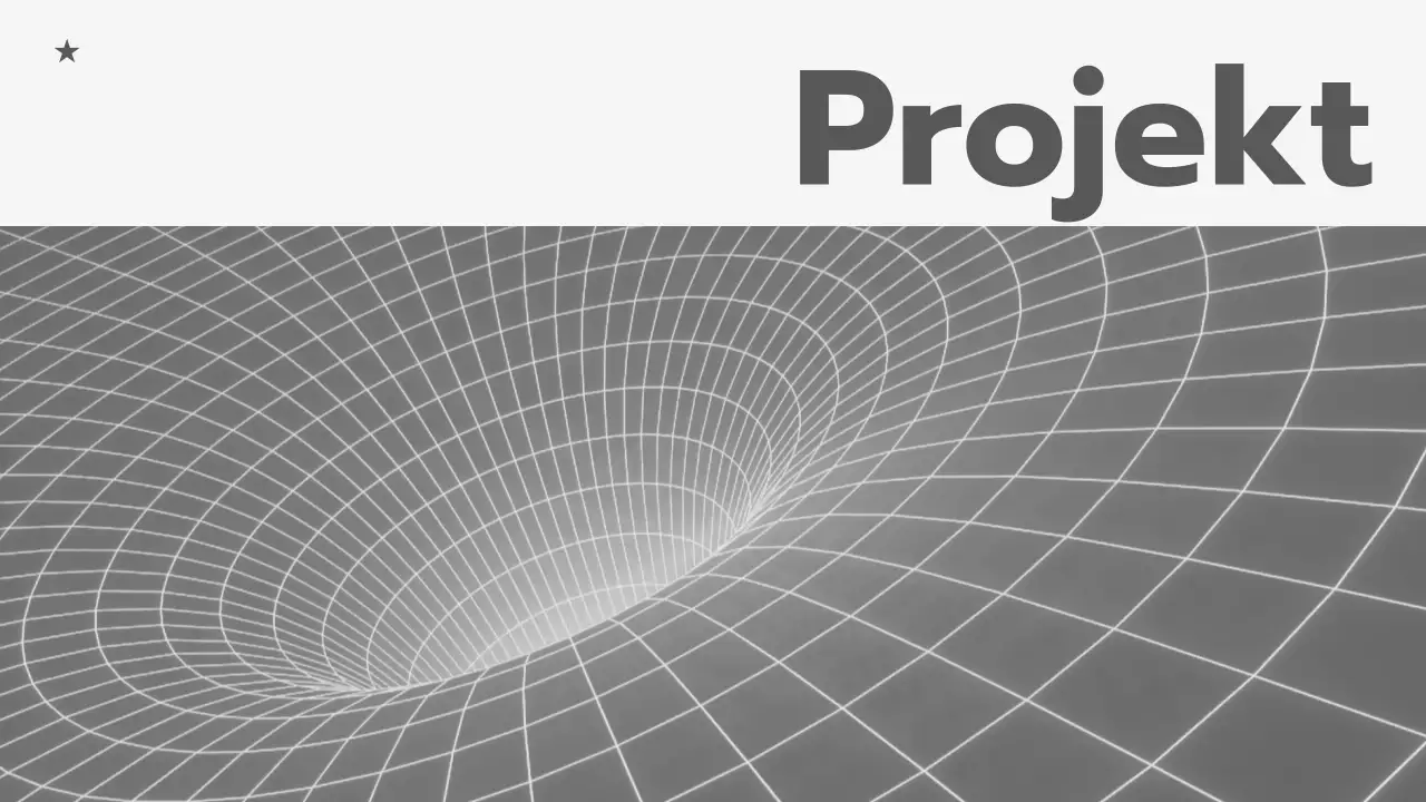 Eine saubere Planermappe mit einem schwarz-weißen Muster in Weiß und Grau