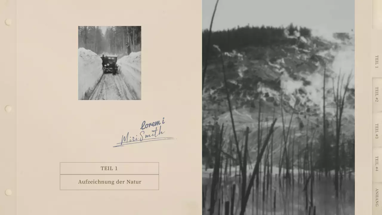 Ein beigefarbenes Retro-Fotobuch im Vintage-Look