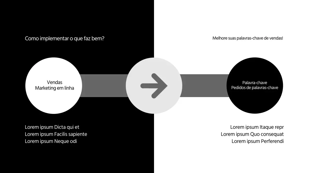 Infografia de design PROCESS com um conceito a preto e branco