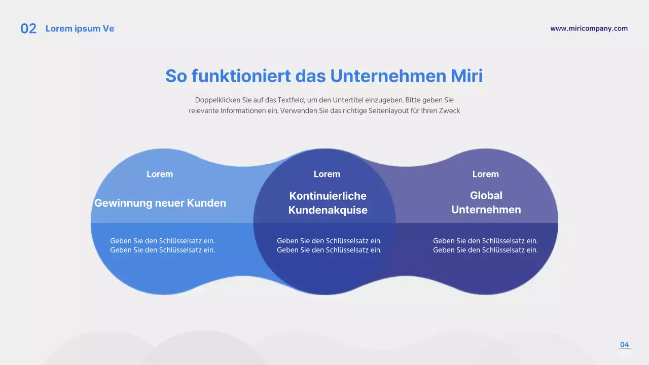 Blau & Grau Präsentationsvorlage