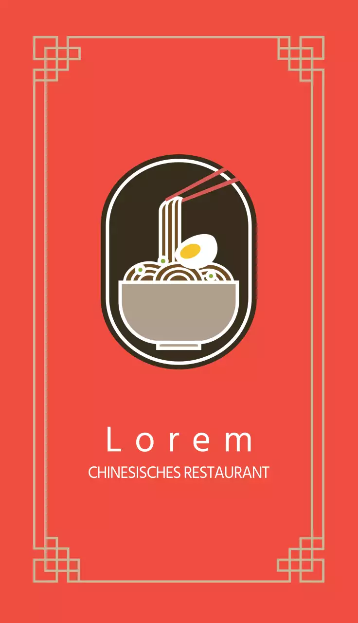 Visitenkarte eines chinesischen Restaurants