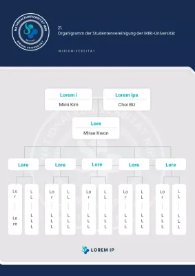 Marineblaues monochromes einfaches Plakat der Studentenvereinigung der Universität