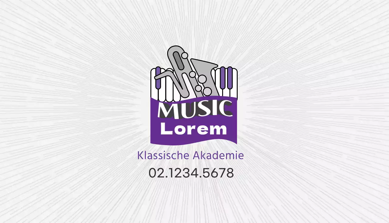 Lila Illustration ordentliche Musikschule