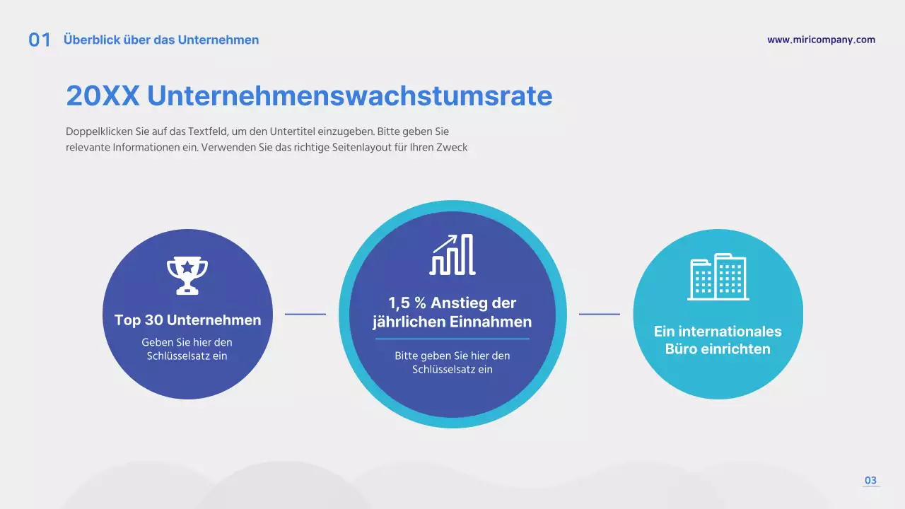 Blau & Grau Präsentationsvorlage