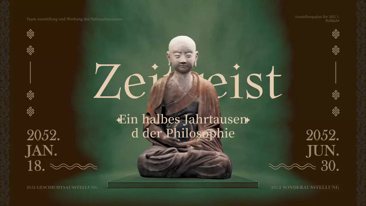 Brauner Ton Museum Ausstellungsprogramm Plan für die erste Hälfte des Jahres