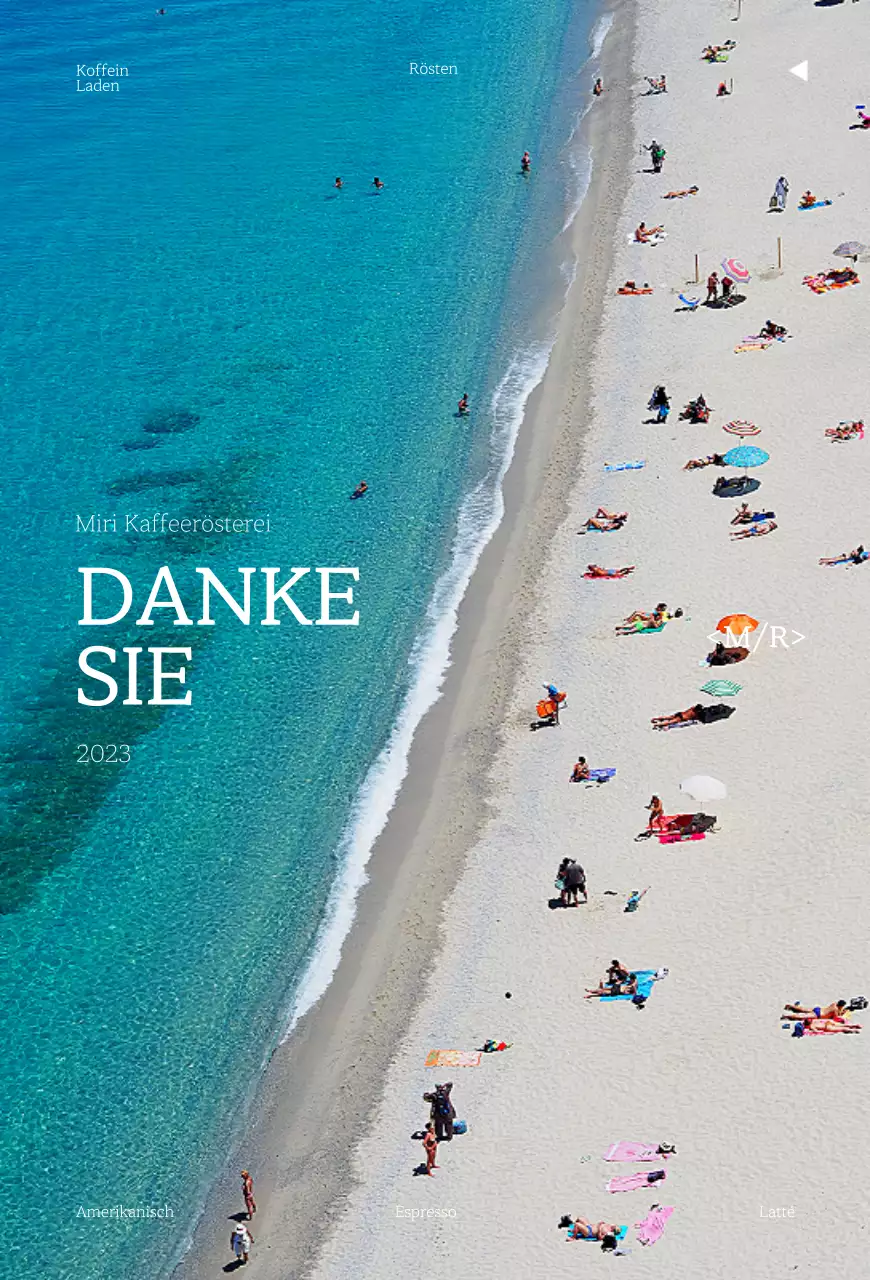 Förderung eines von Vintage-Fotografie inspirierten Strandcafés