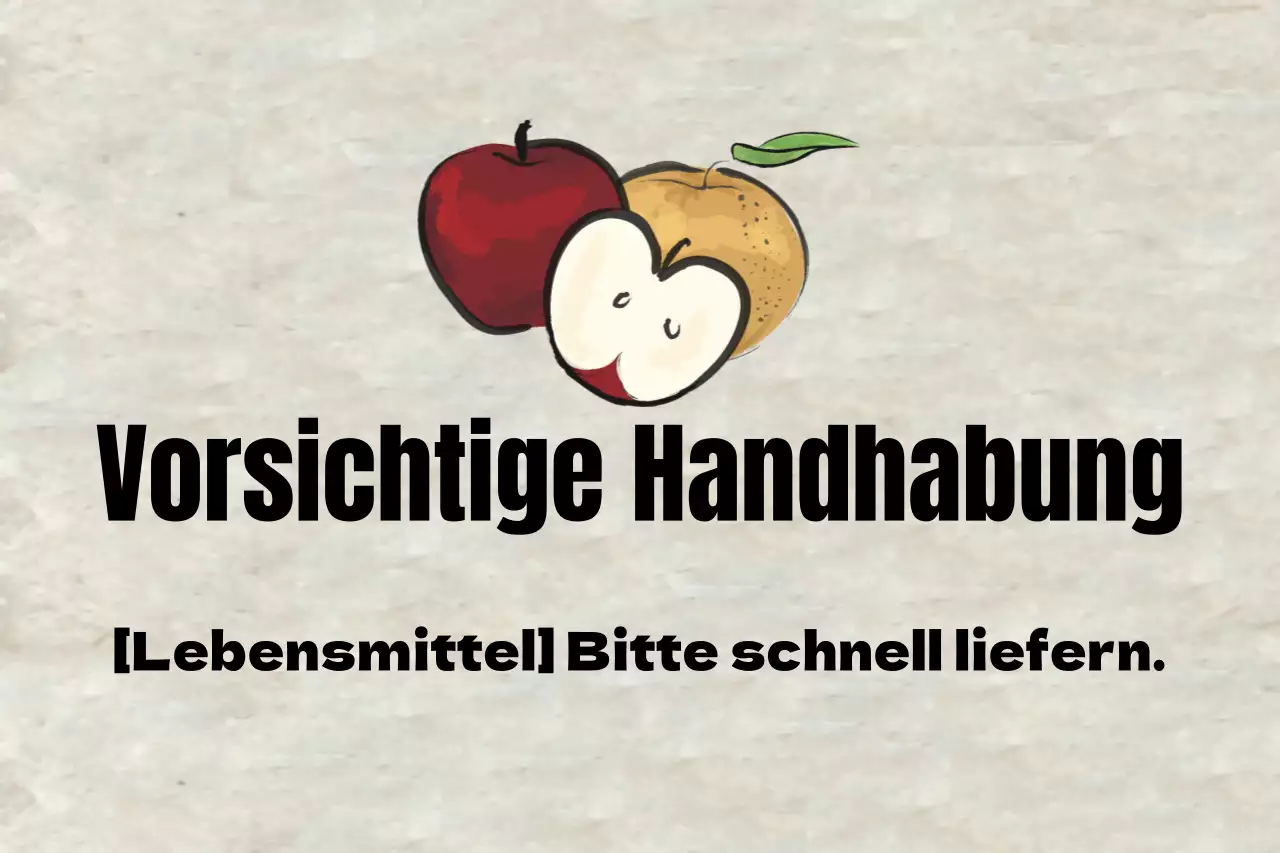 Vorsichtige Handhabung