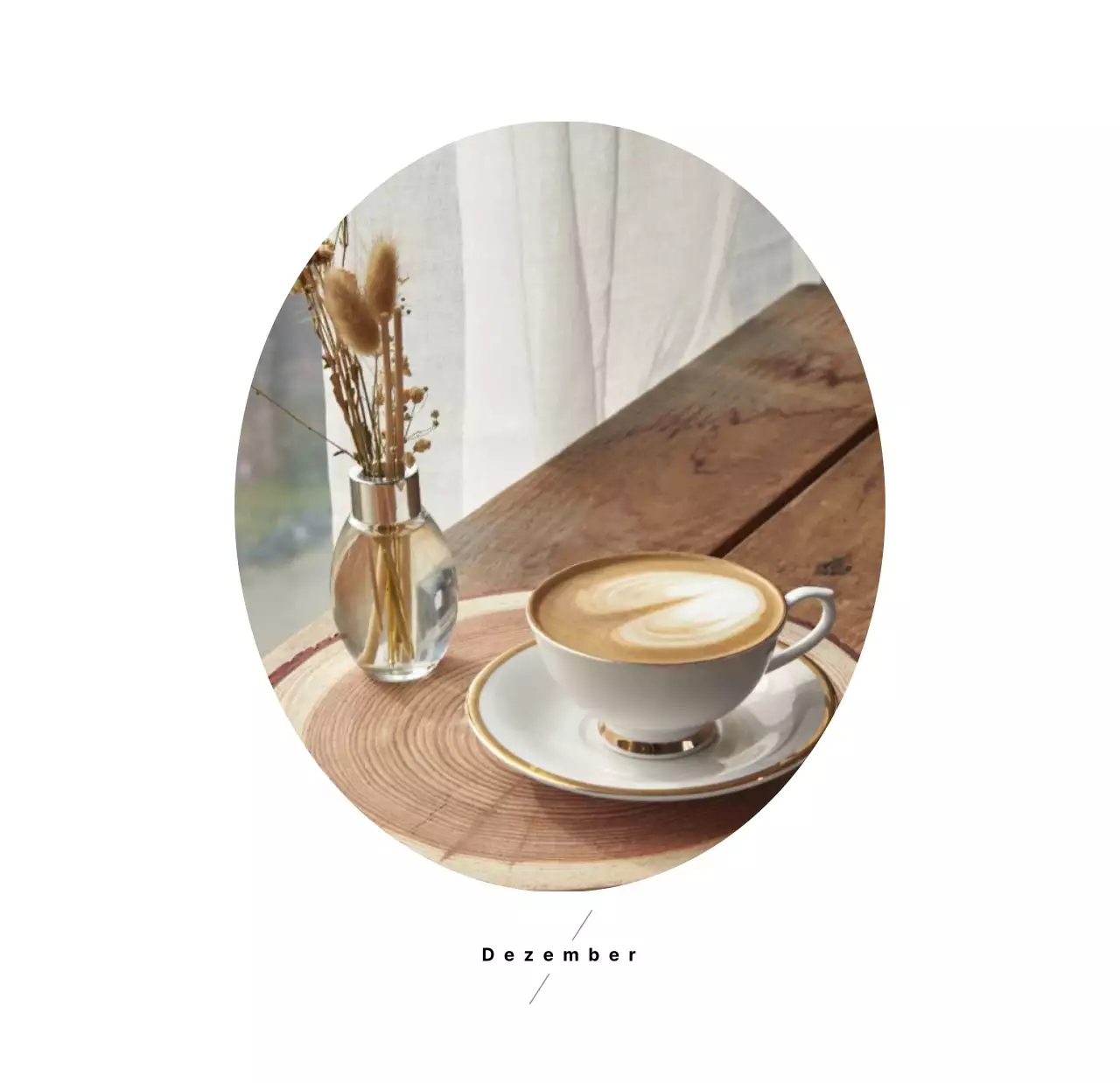 Weißes einfaches Kaffee Foto Tischkalender für Cafe