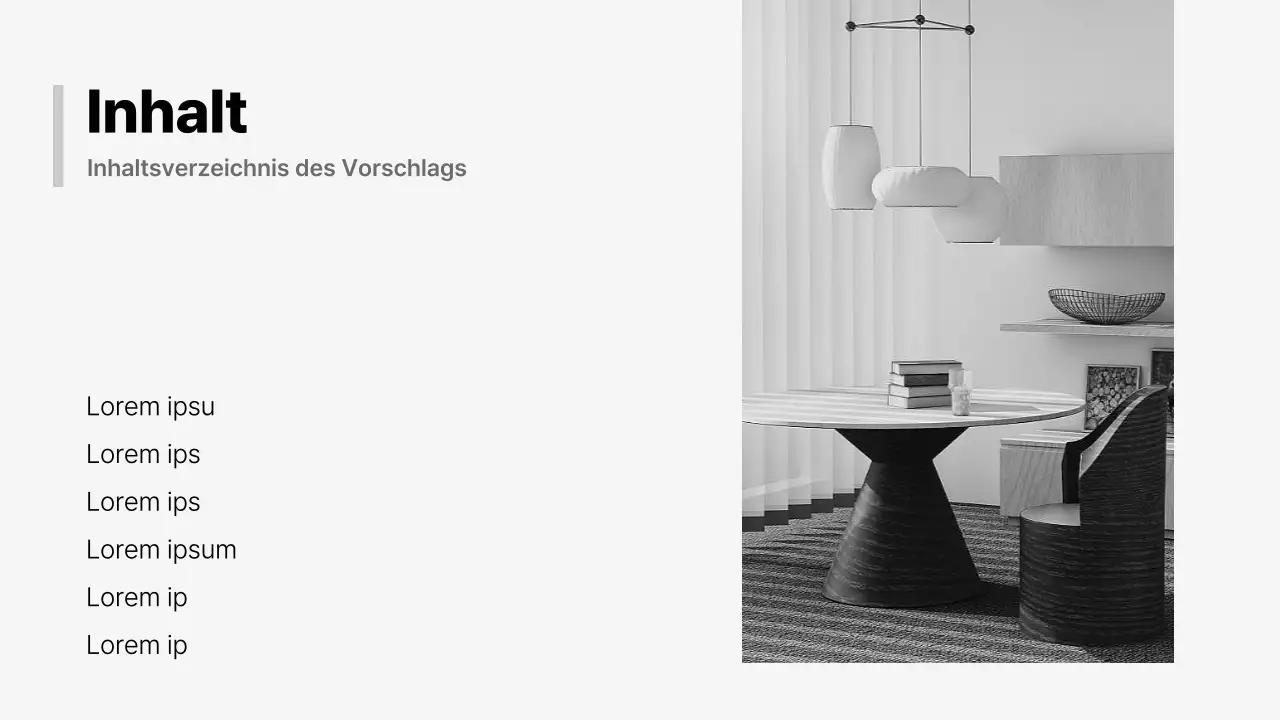 Ein modernes Geschäftsangebot in Schwarz und Weiß