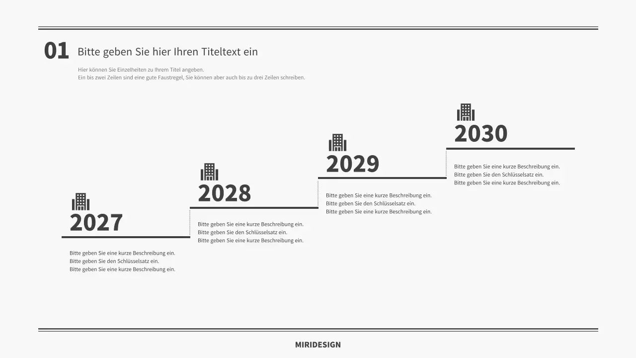 Einfache graue Präsentationsvorlage