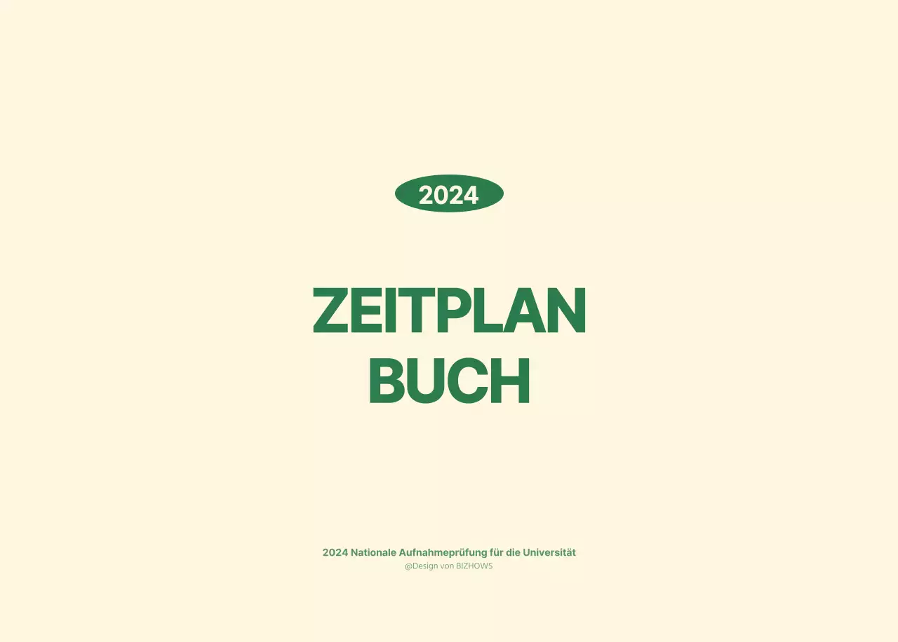 SAT D-day Notizblock Konzept Wandkalender in grün und hellgelb