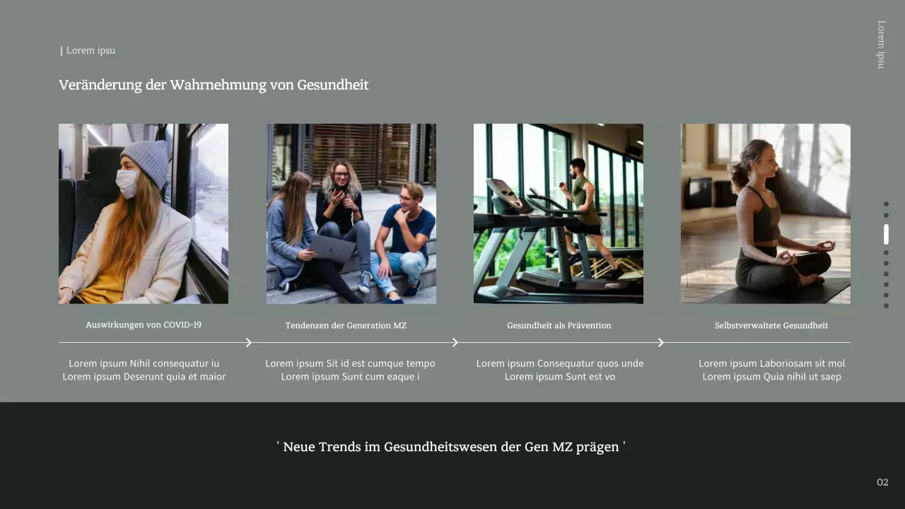 Grau-grünes Bild hervorgehoben Gesundes Vergnügen Informationen zur psychischen Gesundheit