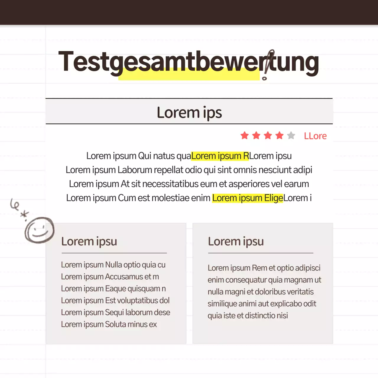 Eine einfache gelbe und schwarze innere Klasse Analyse Ausbildung Schule Rekrutierung Förderung