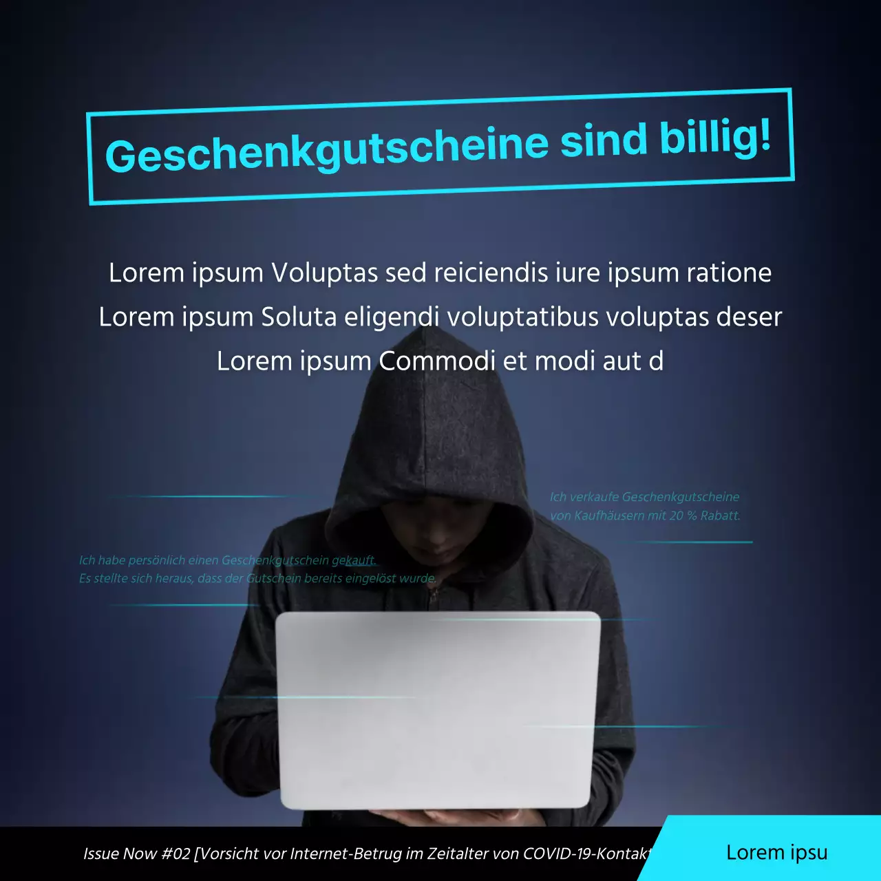 bluetonephotoEinfacheInternetScamCardNews