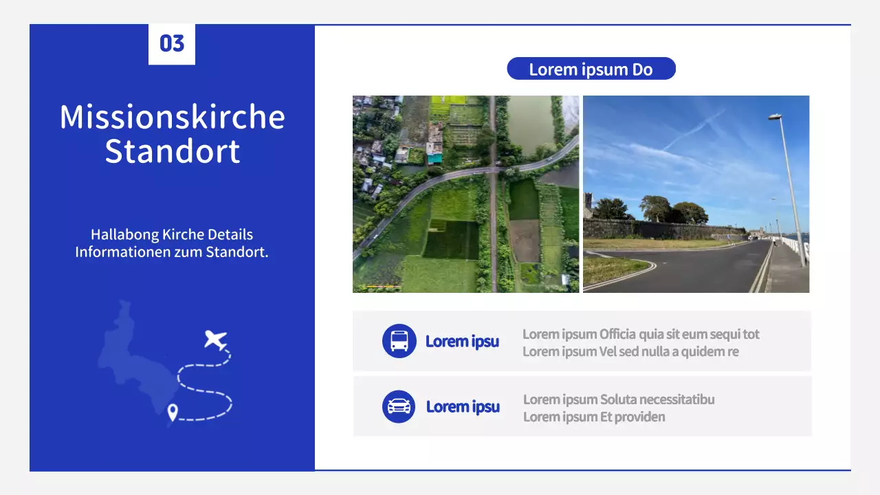 Eine einfache Sommermission mit blauen und weißen Linien