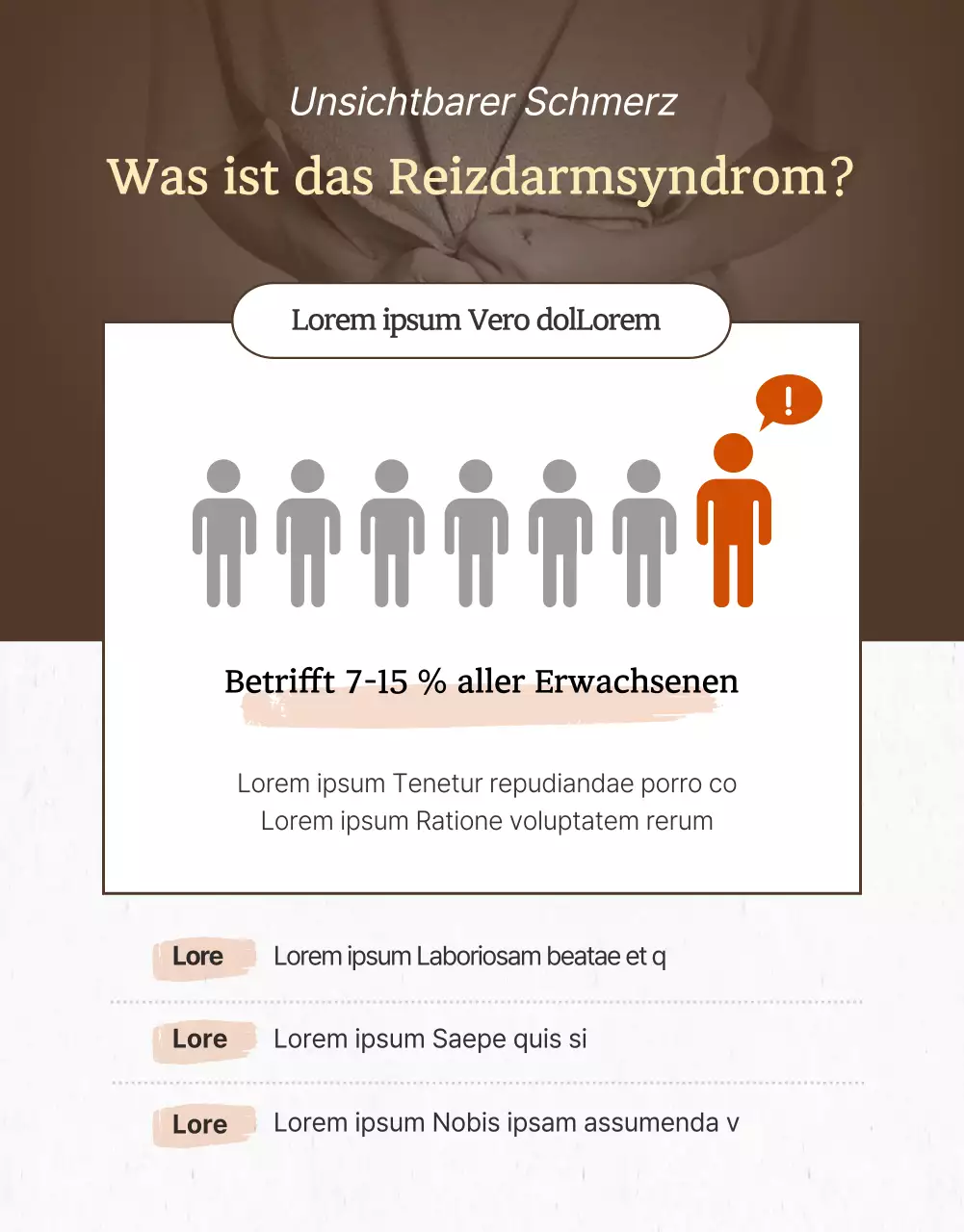 Braun gefärbte orientalische Klinik Behandlung für IBS im Detail