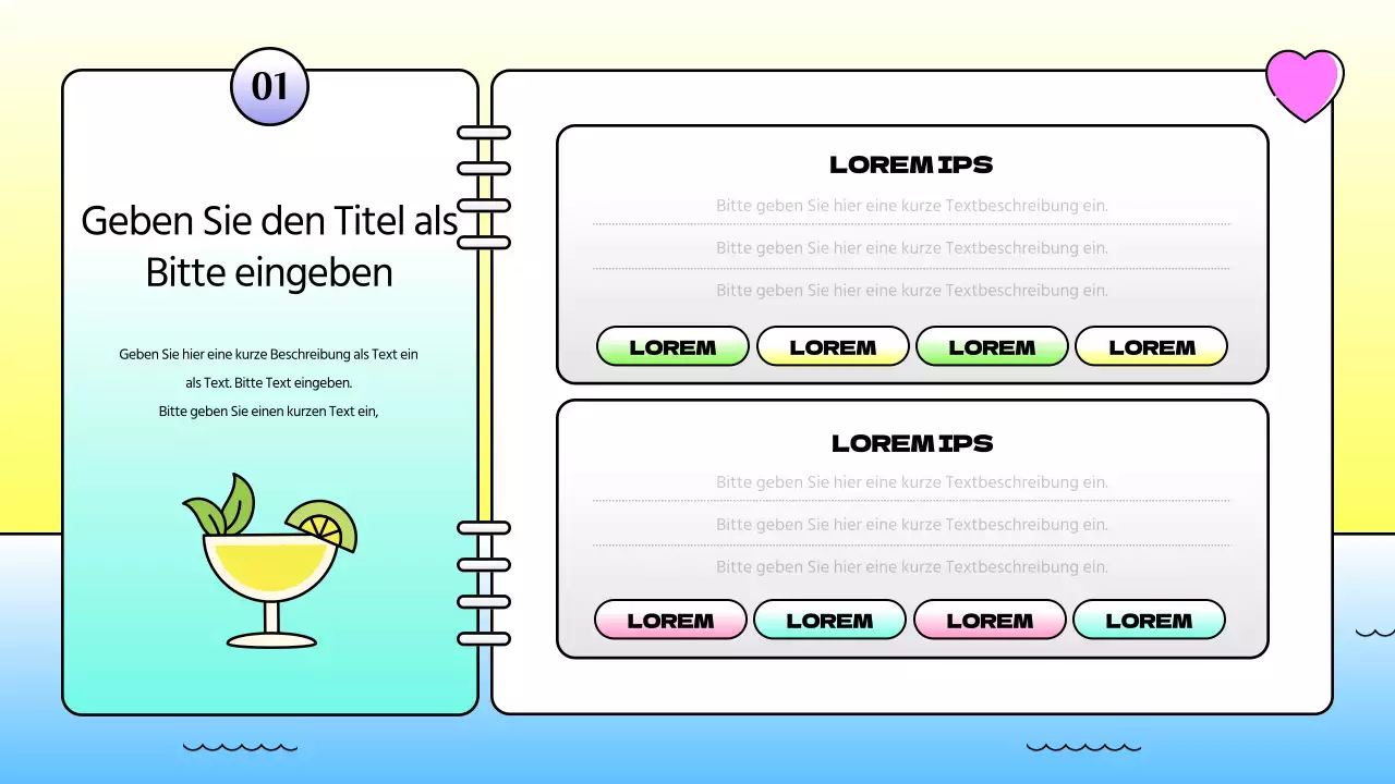 Kitschiger Strategiebericht mit Urlaubskalenderkonzept