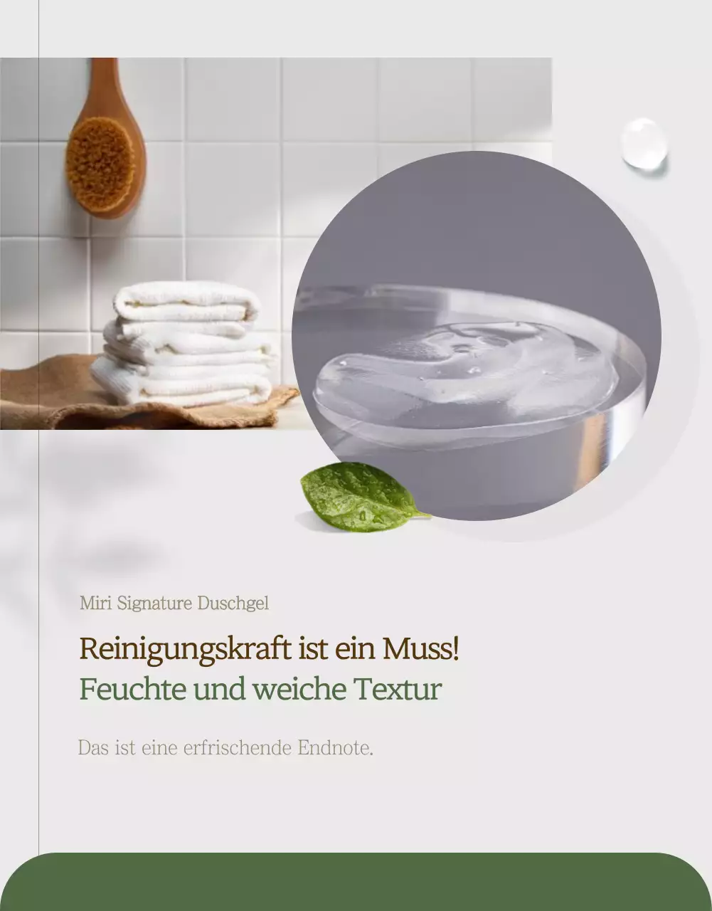 Förderung einer grünen, natürlichen, einfachen Körperreinigung