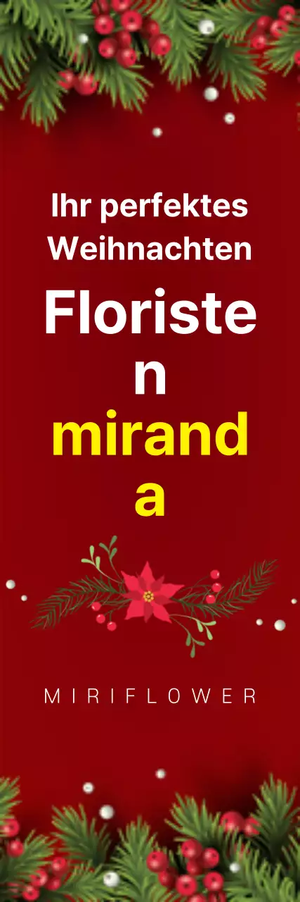 Roter Kranz Florist Weihnachtsbanner