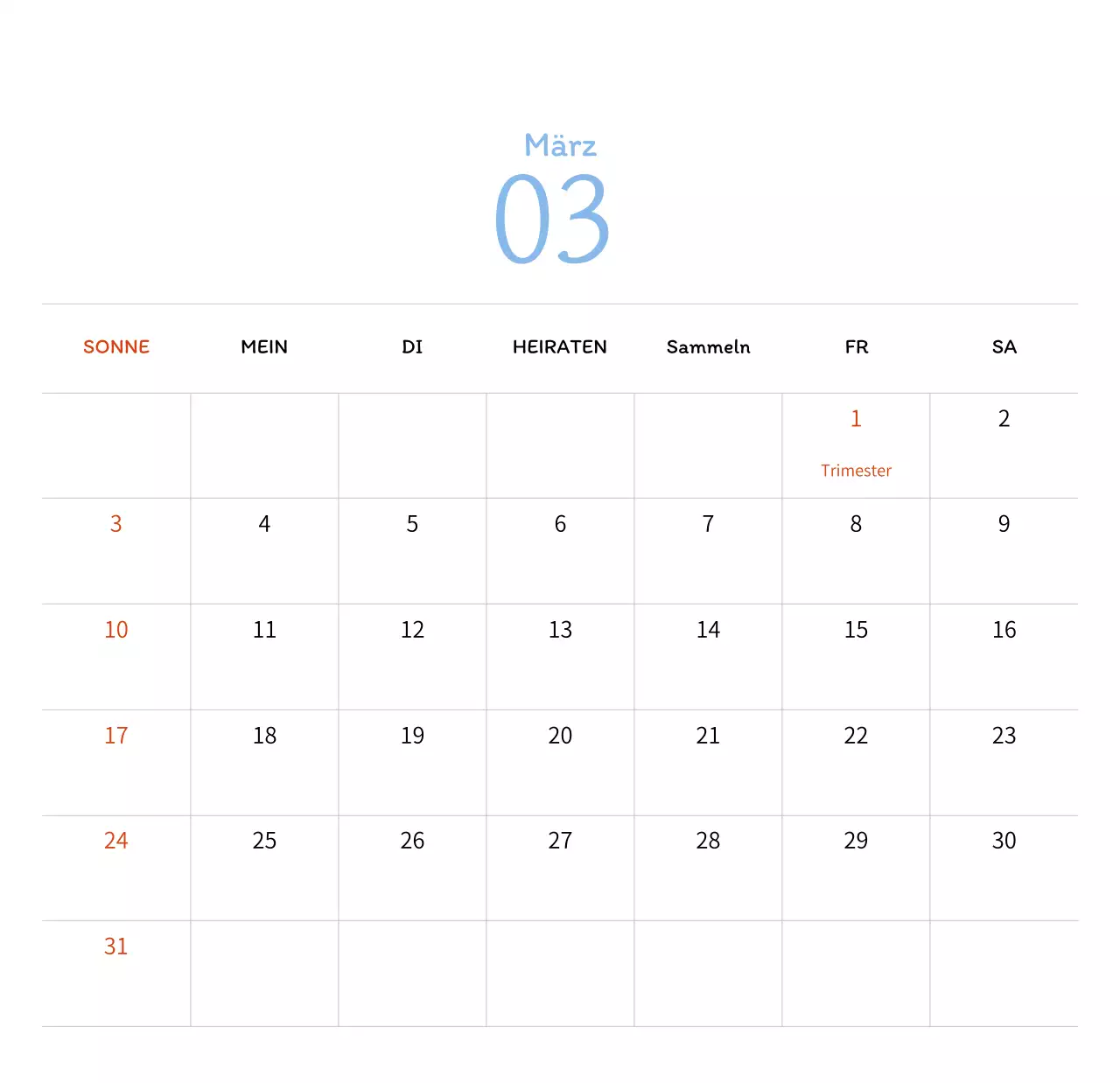 Stempelillustrationen mit einem warmen Konzept