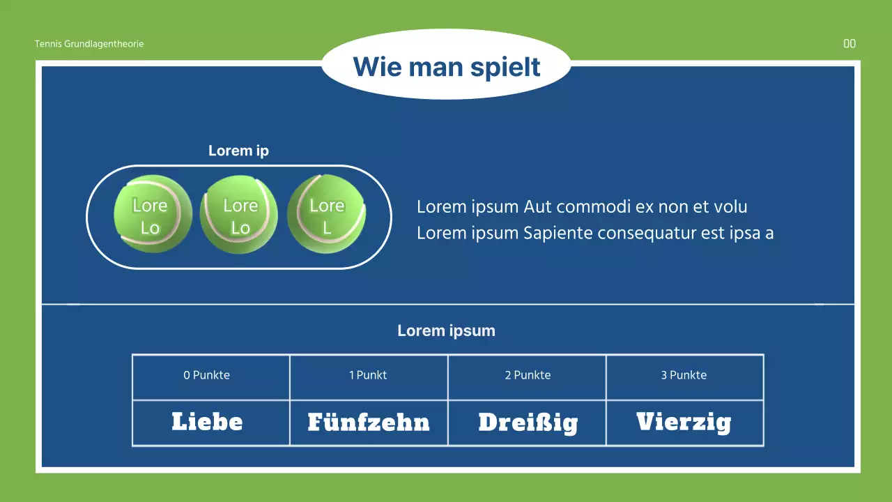 Grüne und blaue Sportgrundlagen - Theorie erklärt Präsentation für die Mittelstufe