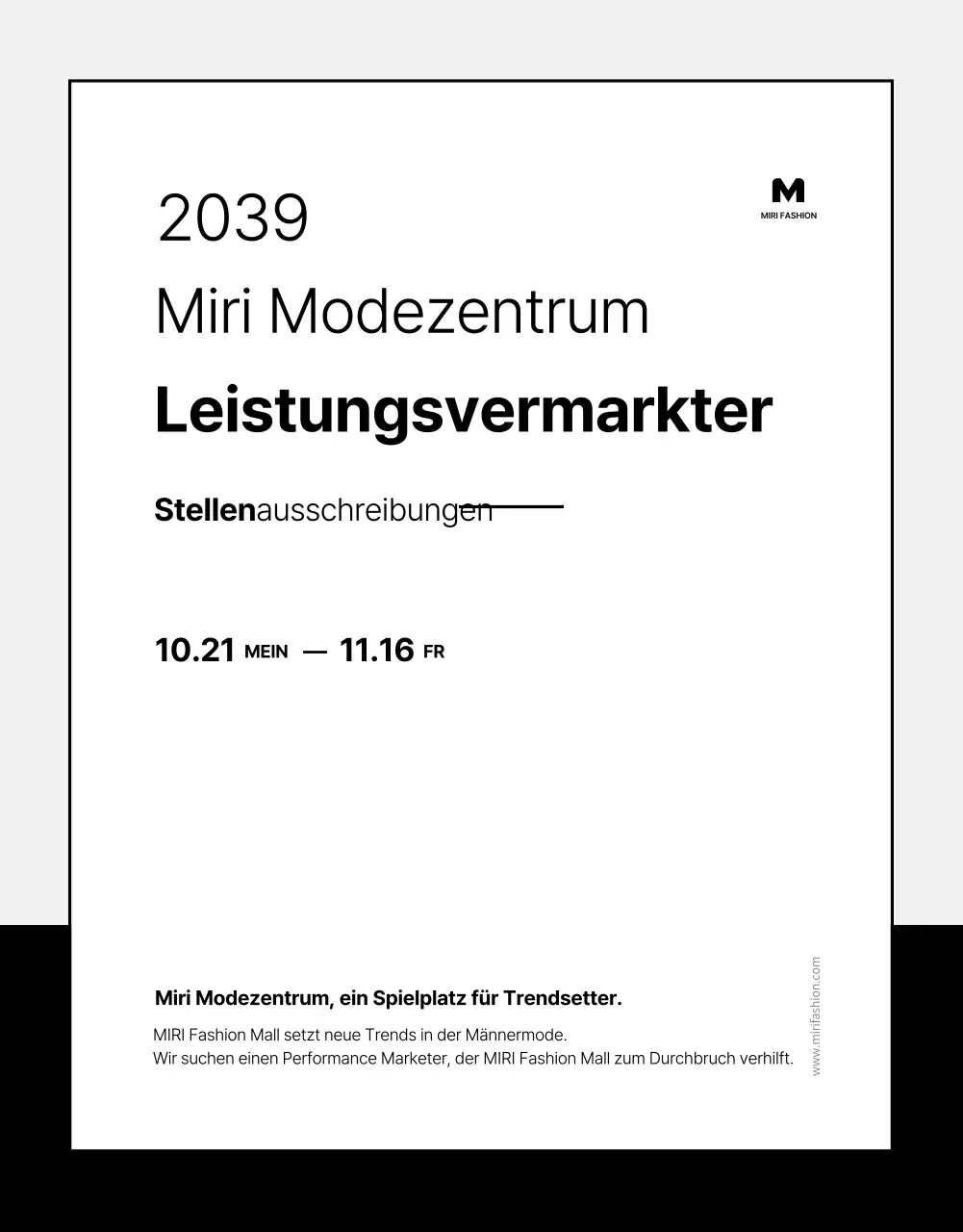  Einfache schwarz-weiße Stellenausschreibungen für Vermarkter
