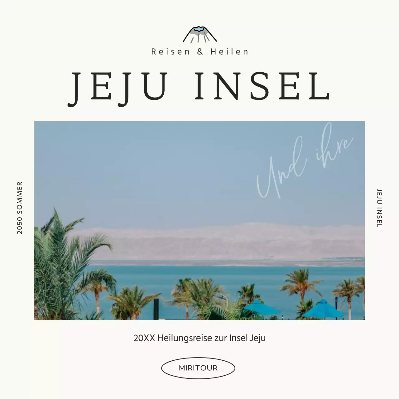 Eine pastellfarbene, Vintage-inspirierte, von Fotobüchern inspirierte, klare und einfache Reise zur Heilung auf der Insel Jeju