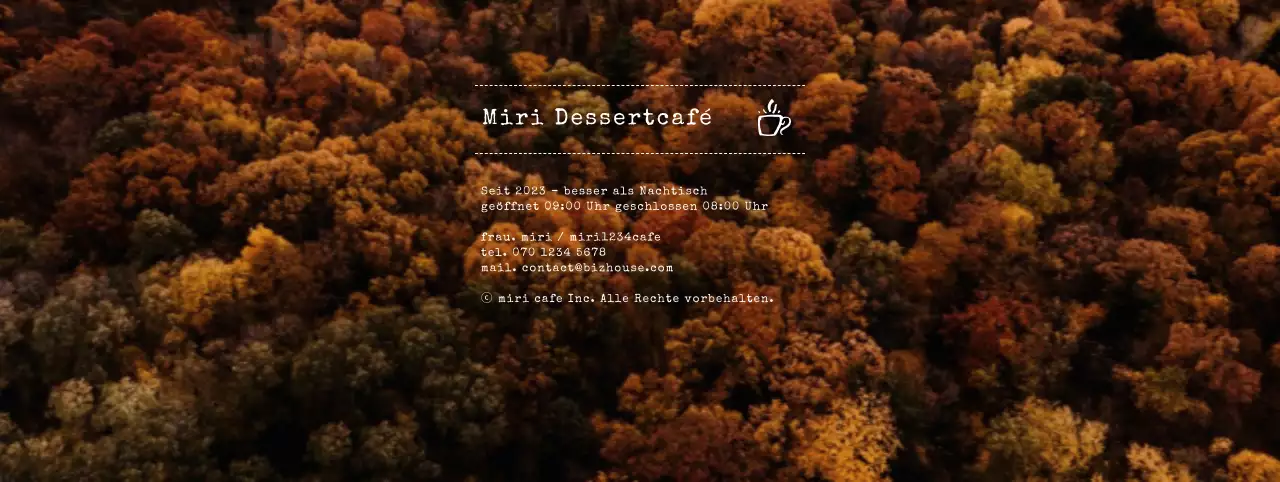 Bewerben Sie Ihr Café mit einer farbenfrohen Herbstszene