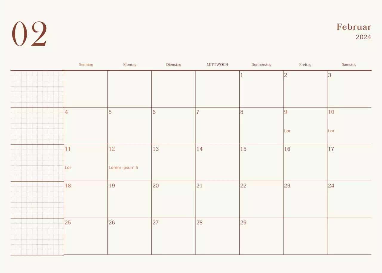 Emotionales Cafe-Fotolayout in Beige und Braun