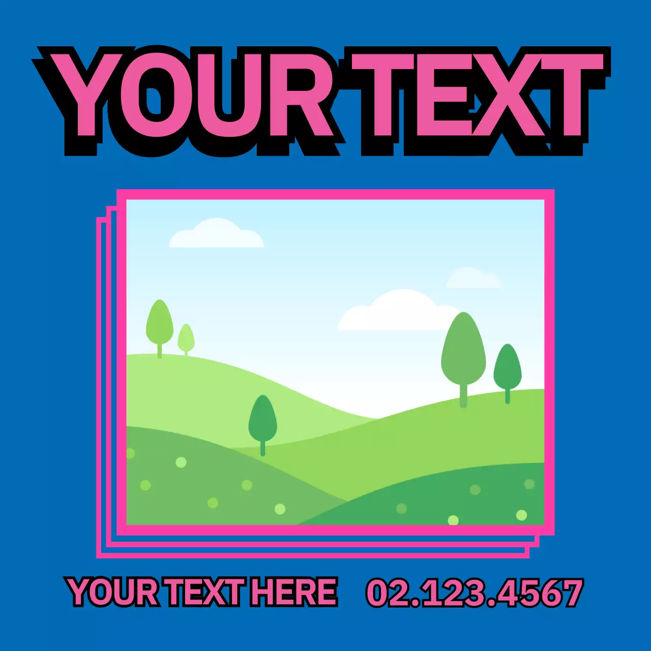 青 ポップ 風景 ポスター ウェブバナー