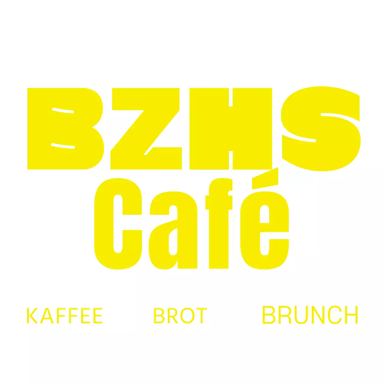 Einfacher Text Logo-Stil Cafe in gelb