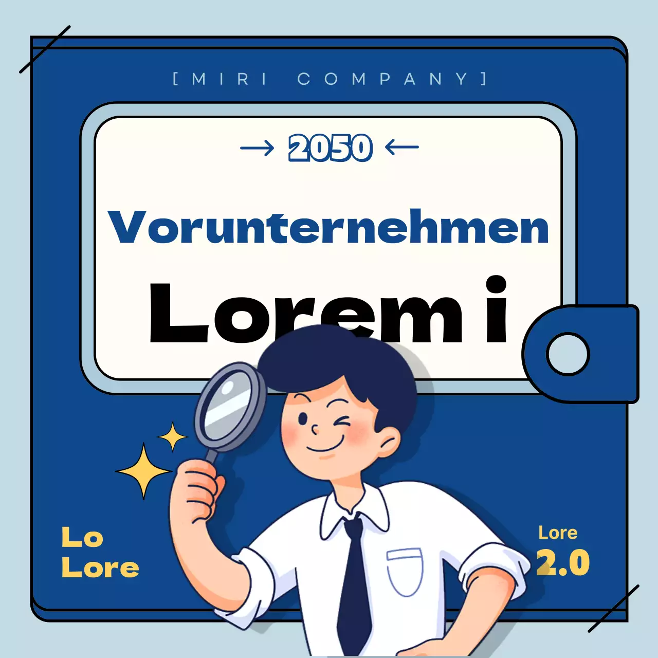Leitfaden für Unternehmensleistungen in einem hellblauen und marineblauen Notizbuch