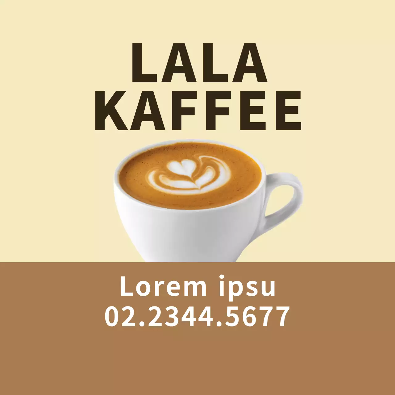 Gepflegte Werbeetiketten für die Kaffeelieferung mit gelben Fotoakzenten