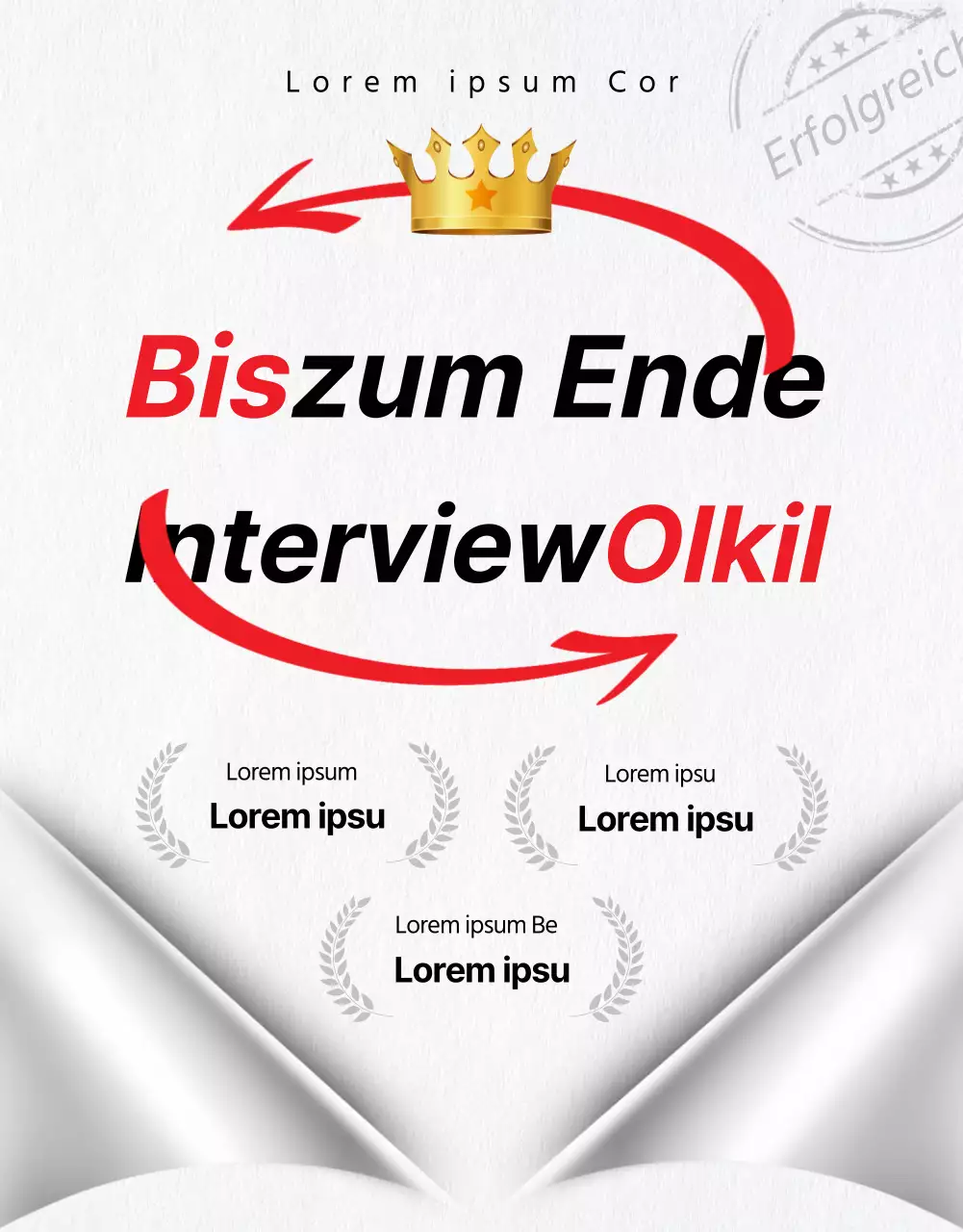Eine einfache rot-schwarze Kursbeschreibung für ein Online-Interview