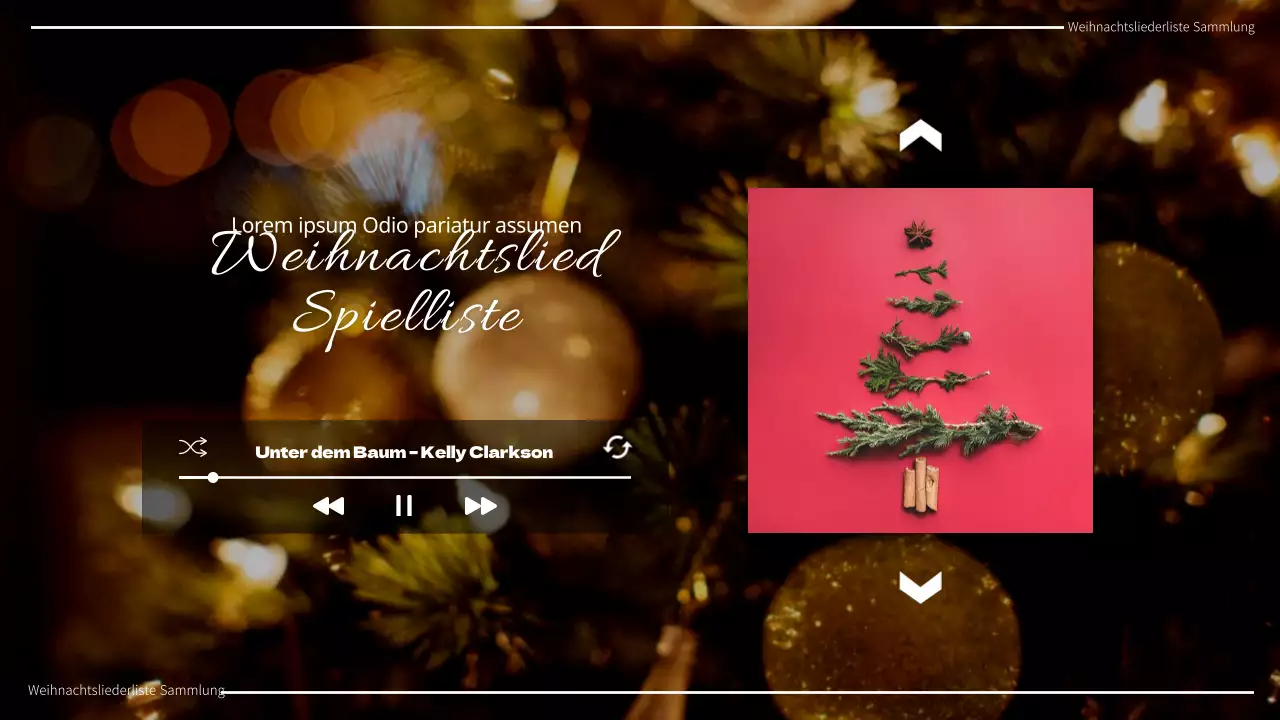 Eine Sammlung von Weihnachtsliedern mit dunkelbrauner Hintergrundfarbe YouTube thumbnail