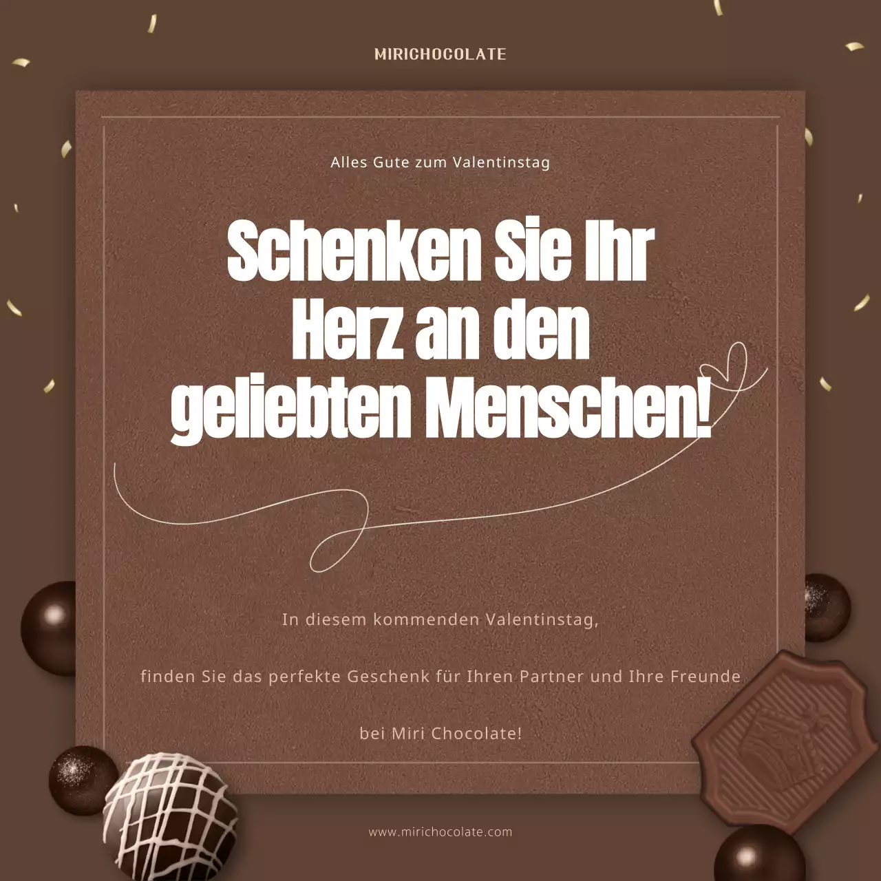 Ein schokoladiger, edler Instagram-Feed zum Valentinstag