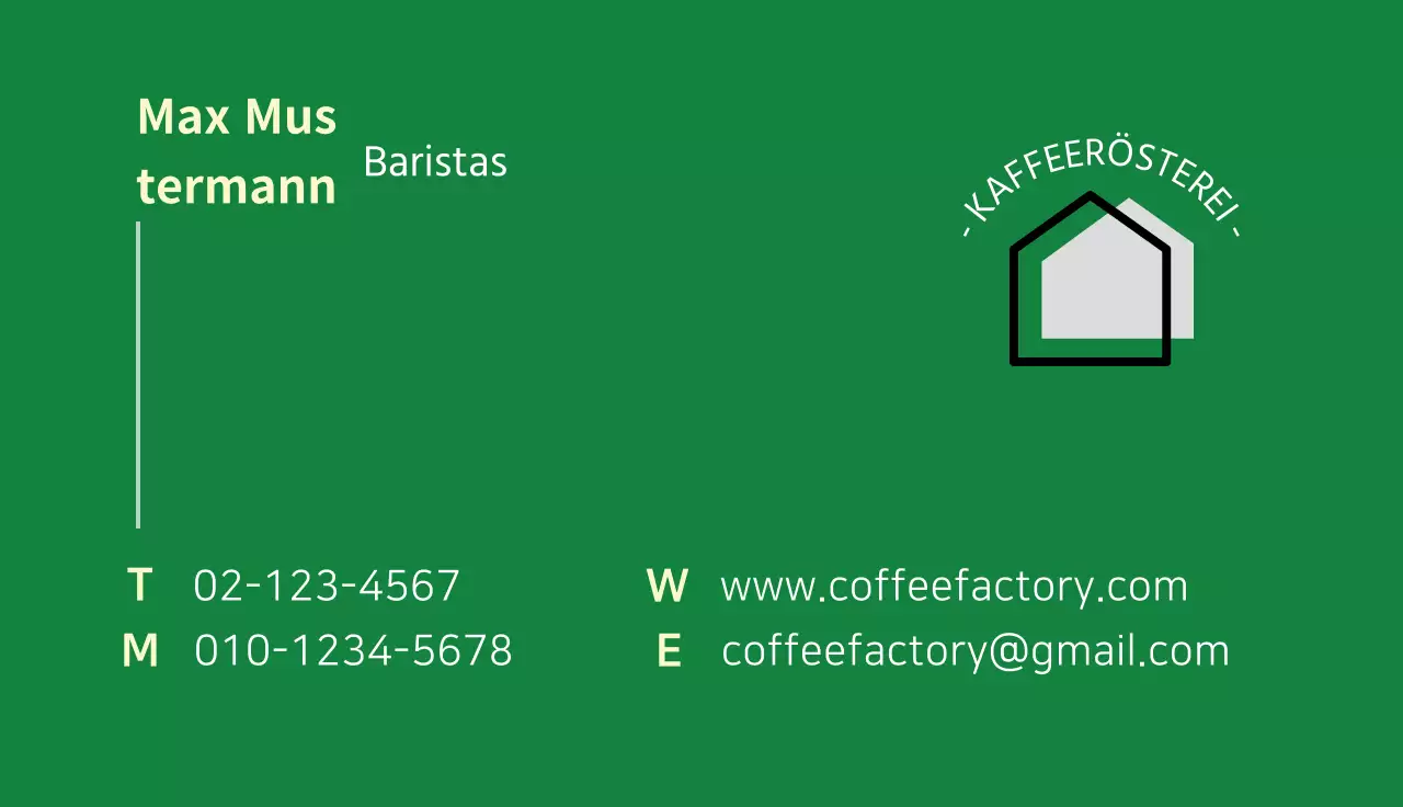 Barista-Café-Visitenkarte